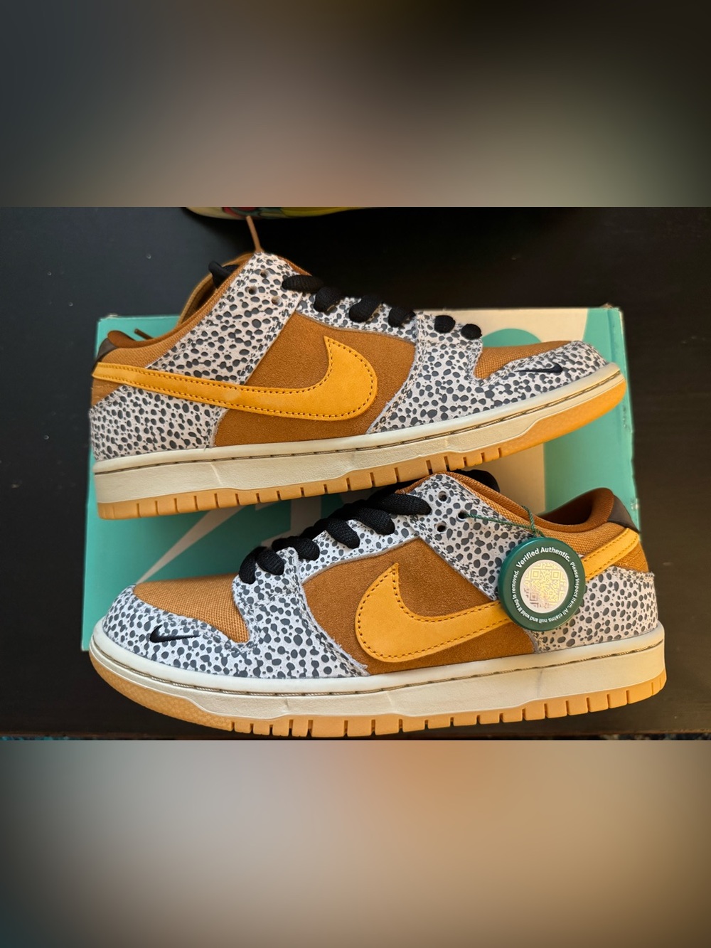 Authenticated Nike SB Dunk Low Safari, Size 8 Men’s/9.5 Women’s. Brand New - Picture 2 of 10
